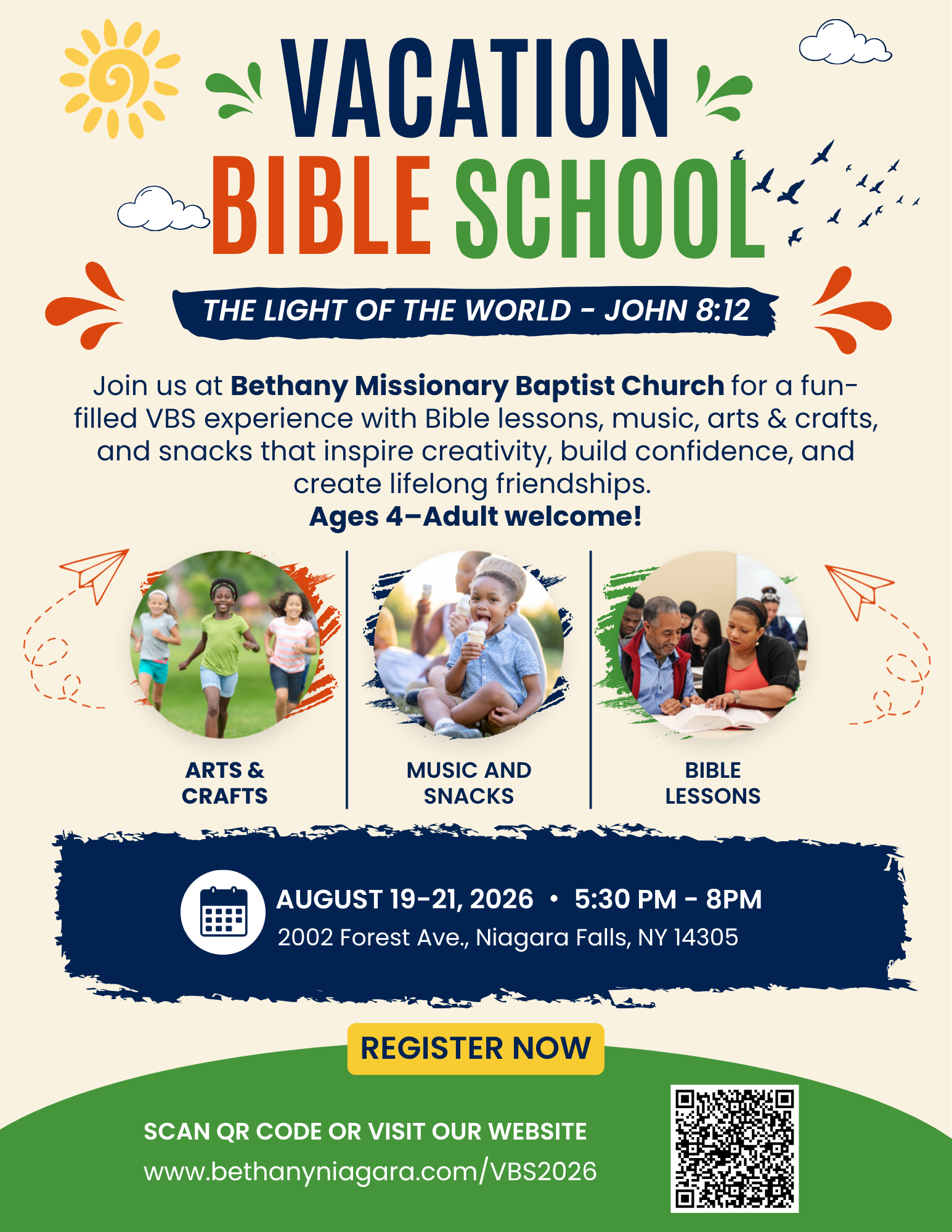 Bethany Niagara VBS Flyer 2026